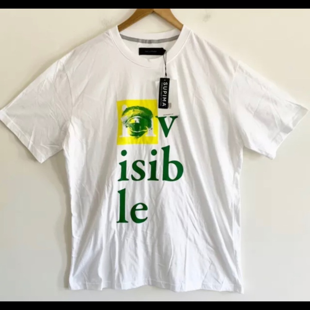 Tee Library Invisible Visible White Tee Shirt XL